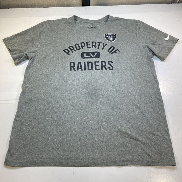 RAIDERS LAS VEGAS Jersey T SHIRT Sz L Nike Dri Fit NFL FOOTBALL Property of - Picture 2 of 4